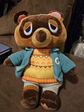 Build-A-Bear Plush Raccoon in Brown, Teal & Yellow